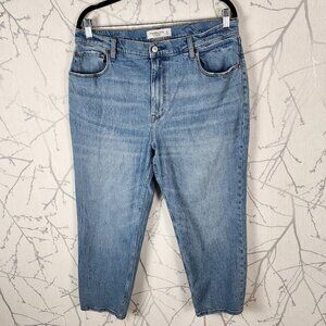Abercrombie & Fitch Stretch Denim Ultra High Rise Ankle Straight Jeans